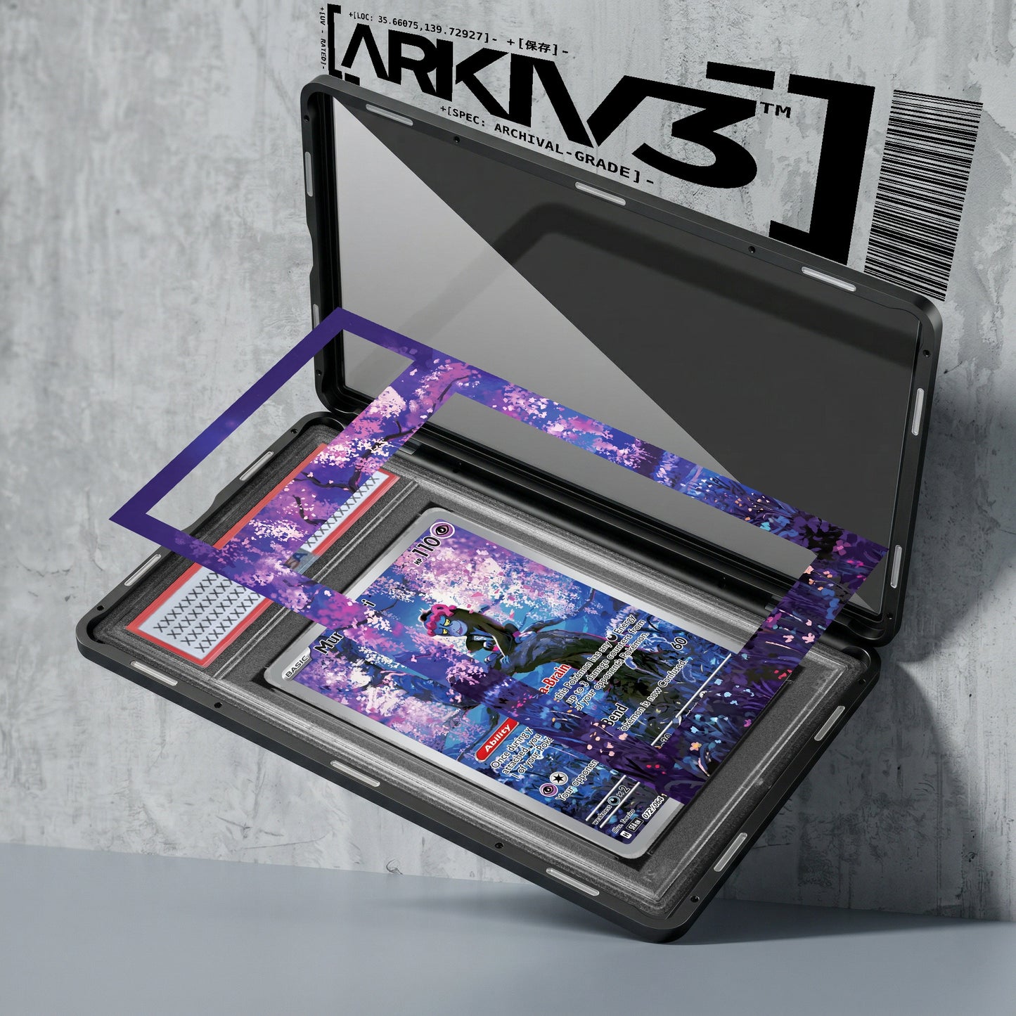 ARKIV3 PSA graded exploded mockup