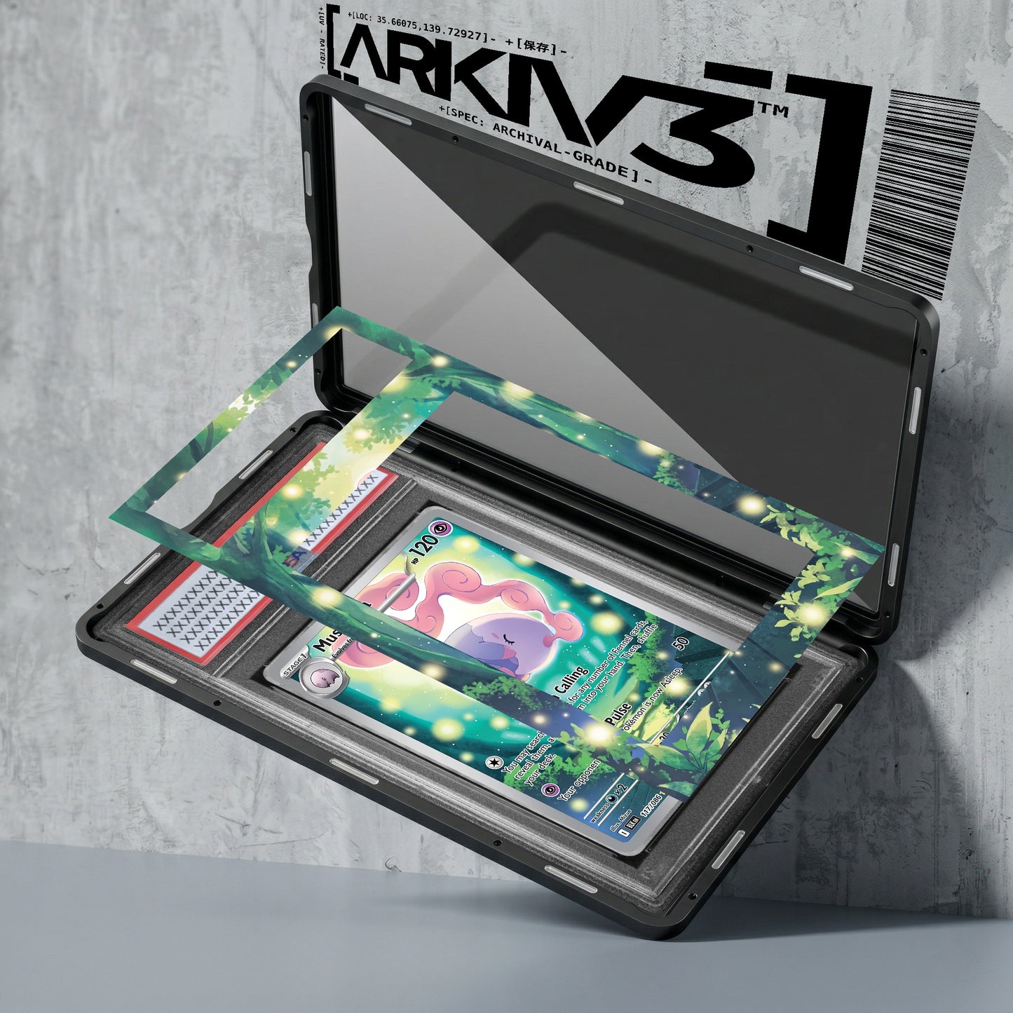 ARKIV3 PSA graded exploded mockup