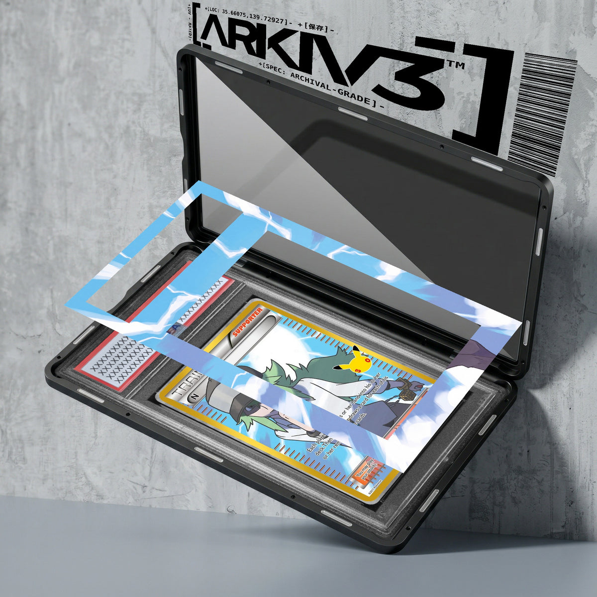 ARKIV3 PSA graded exploded mockup