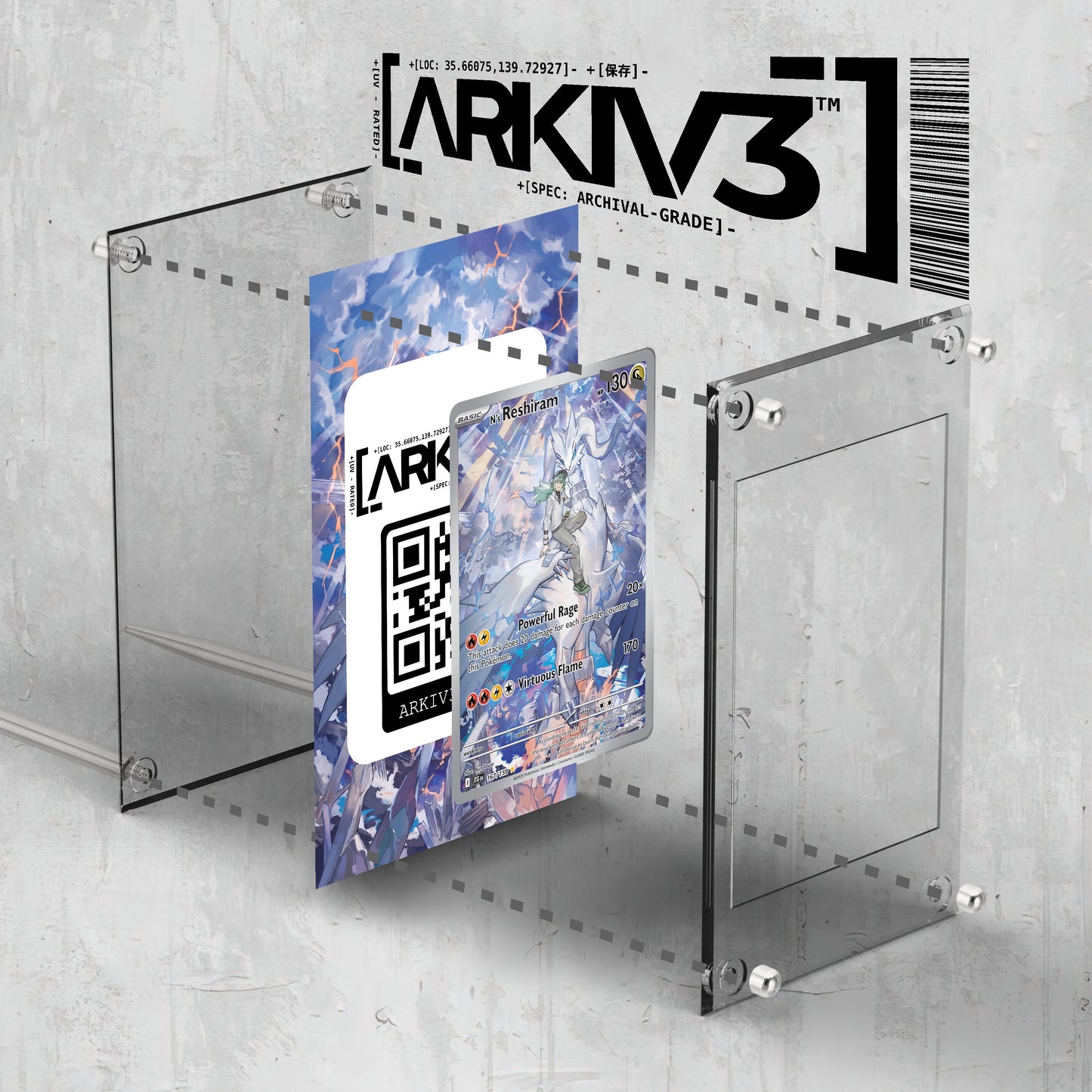 [UNIT: 167/159] // N's Reshiram Extended Art Display Case - Raw