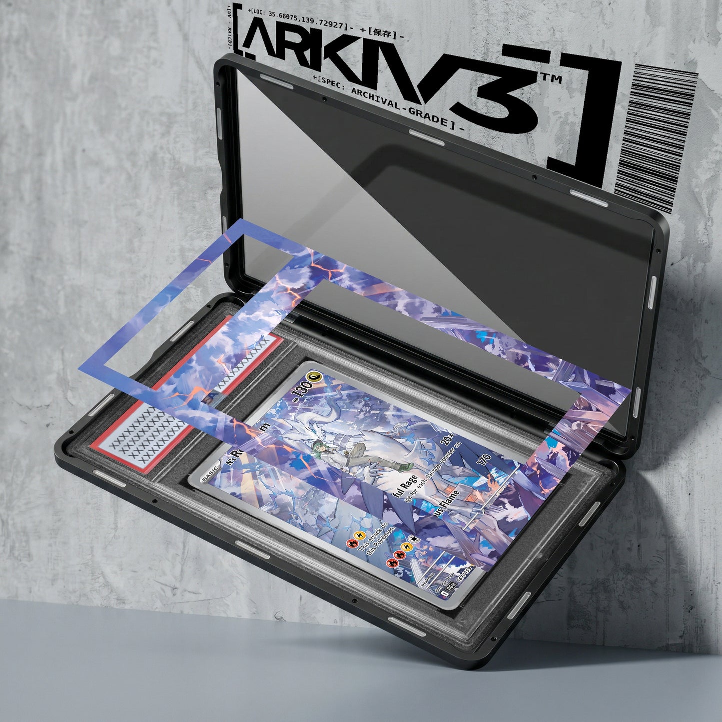 ARKIV3 PSA graded exploded mockup