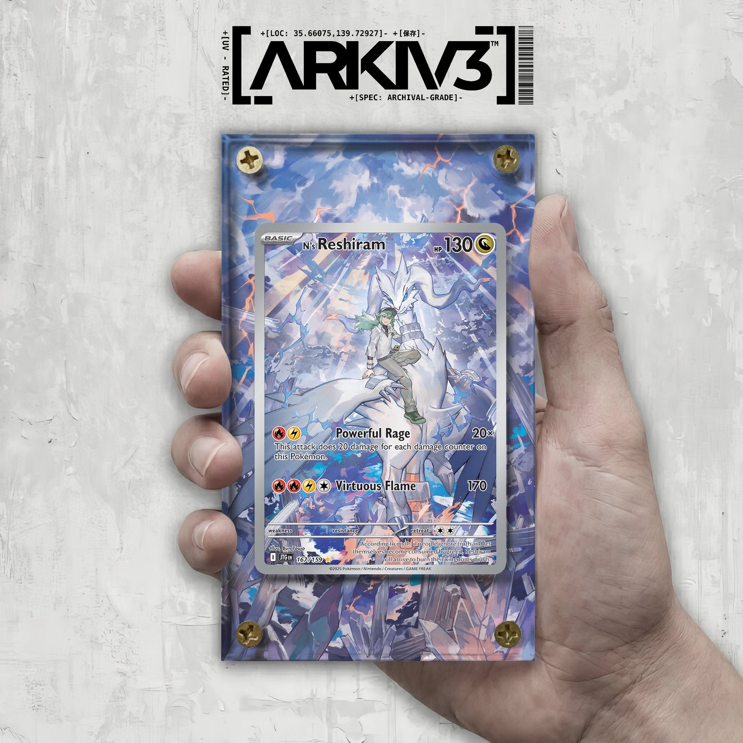[UNIT: 167/159] // N's Reshiram Extended Art Display Case - Raw