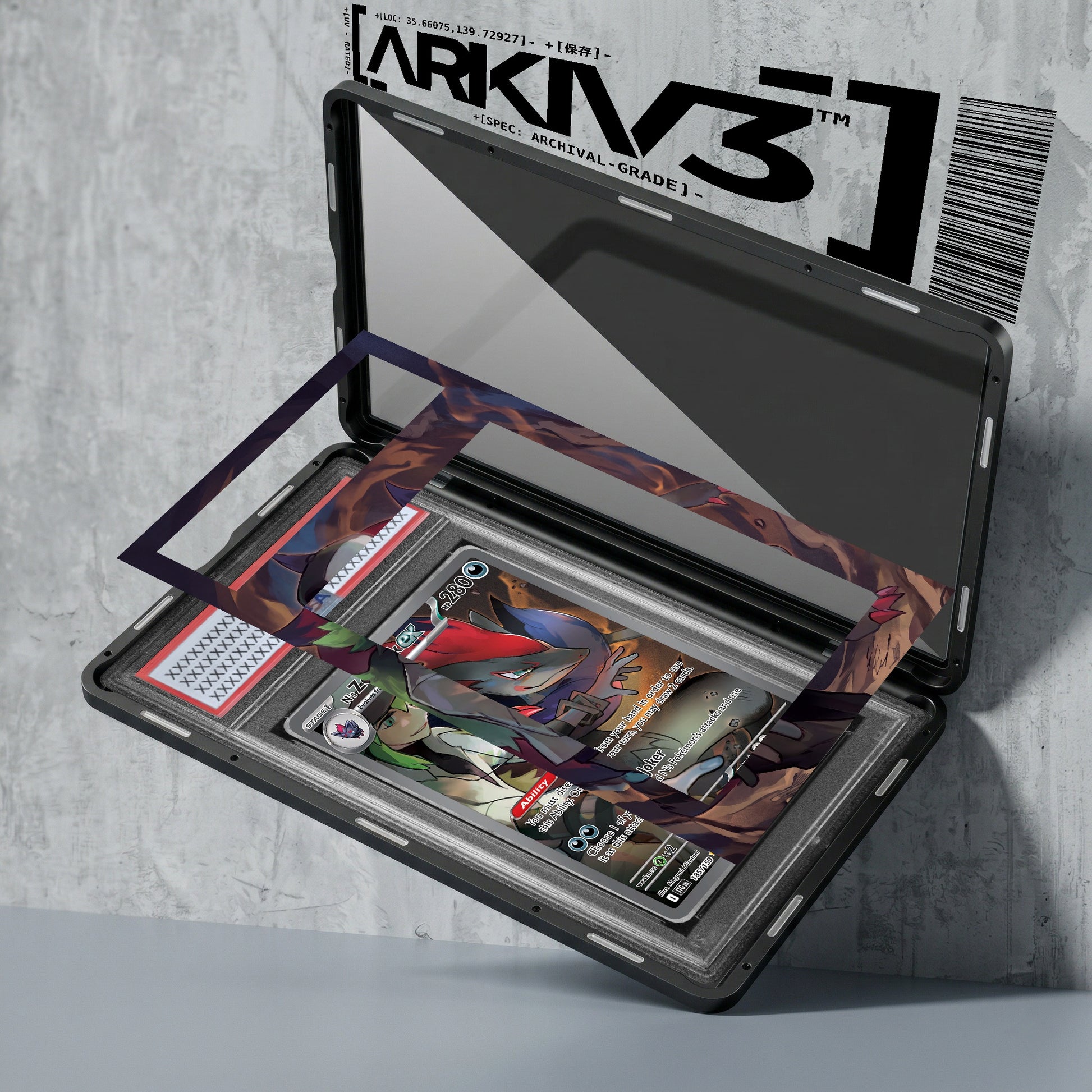 ARKIV3 PSA graded exploded mockup