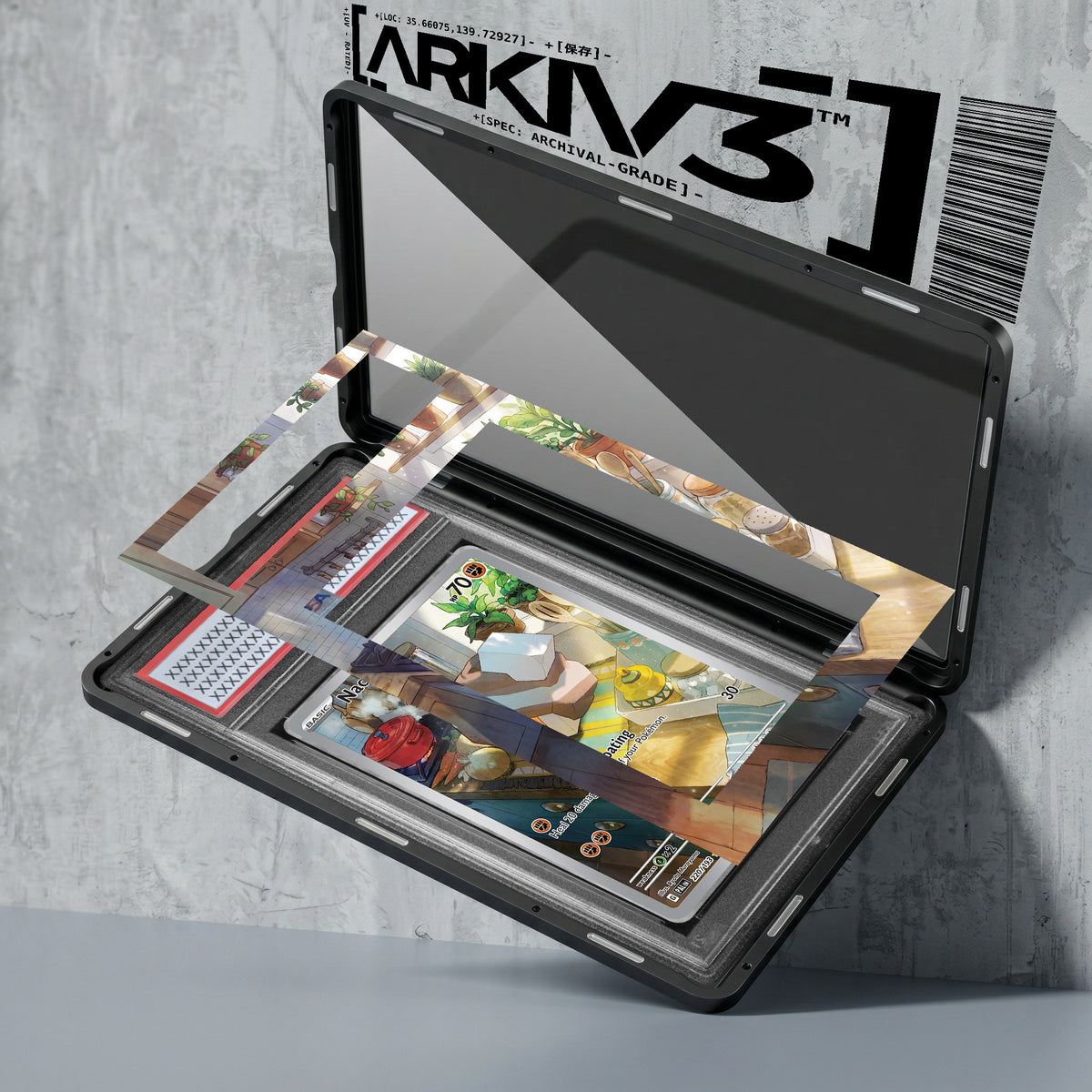 ARKIV3 PSA graded exploded mockup