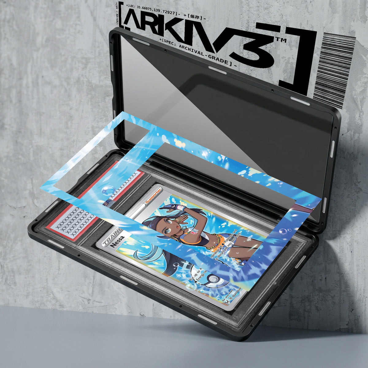 ARKIV3 PSA graded exploded mockup