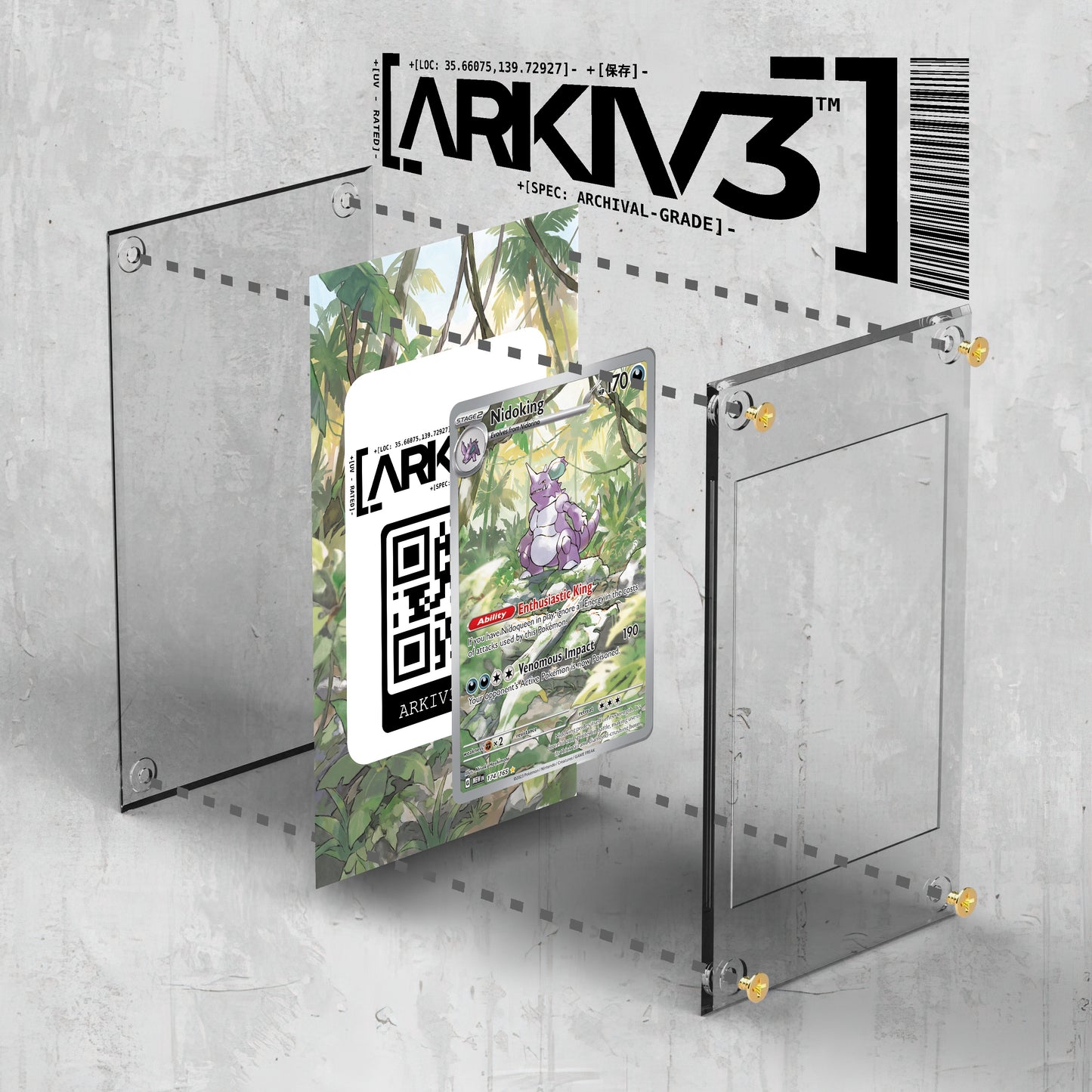 [UNIT: 174/165] // Nidoking Extended Art Display Case - Raw
