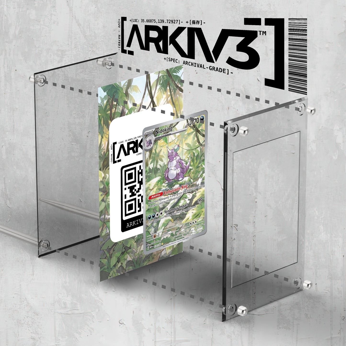 [UNIT: 174/165] // Nidoking Extended Art Display Case - Raw