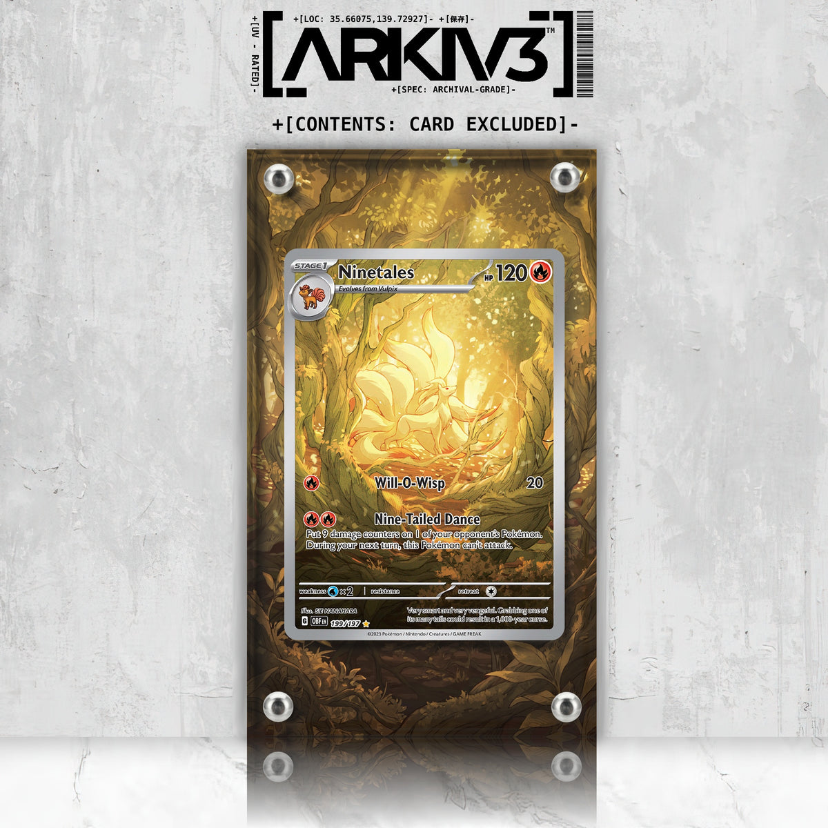 [UNIT: 199/197] // Ninetales Extended Art Display Case - Raw