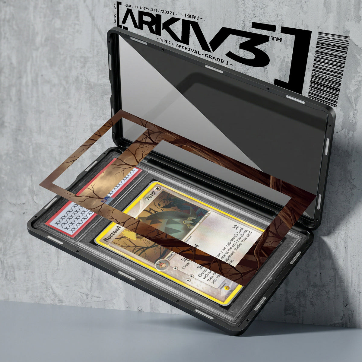 ARKIV3 PSA graded exploded mockup