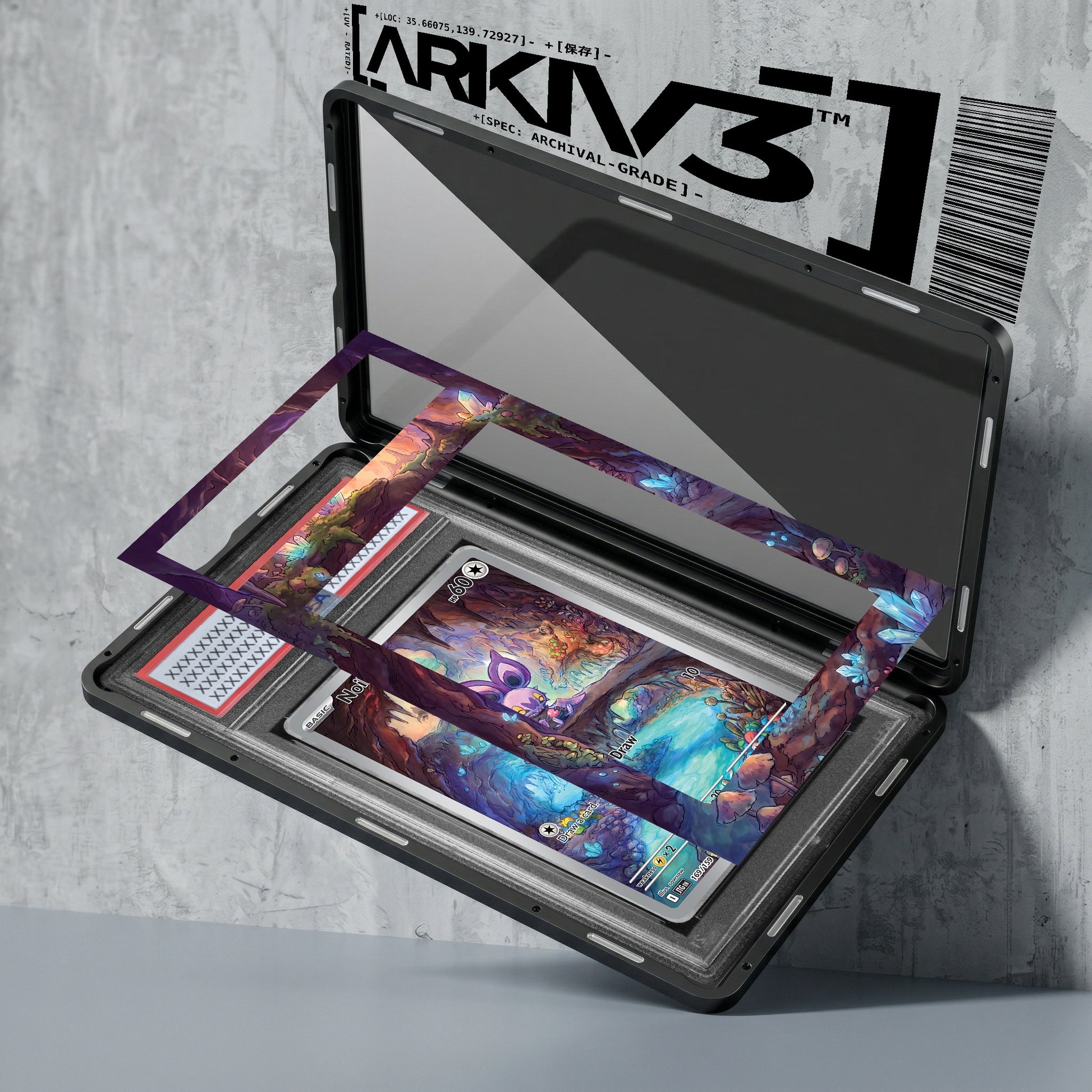 ARKIV3 PSA graded exploded mockup