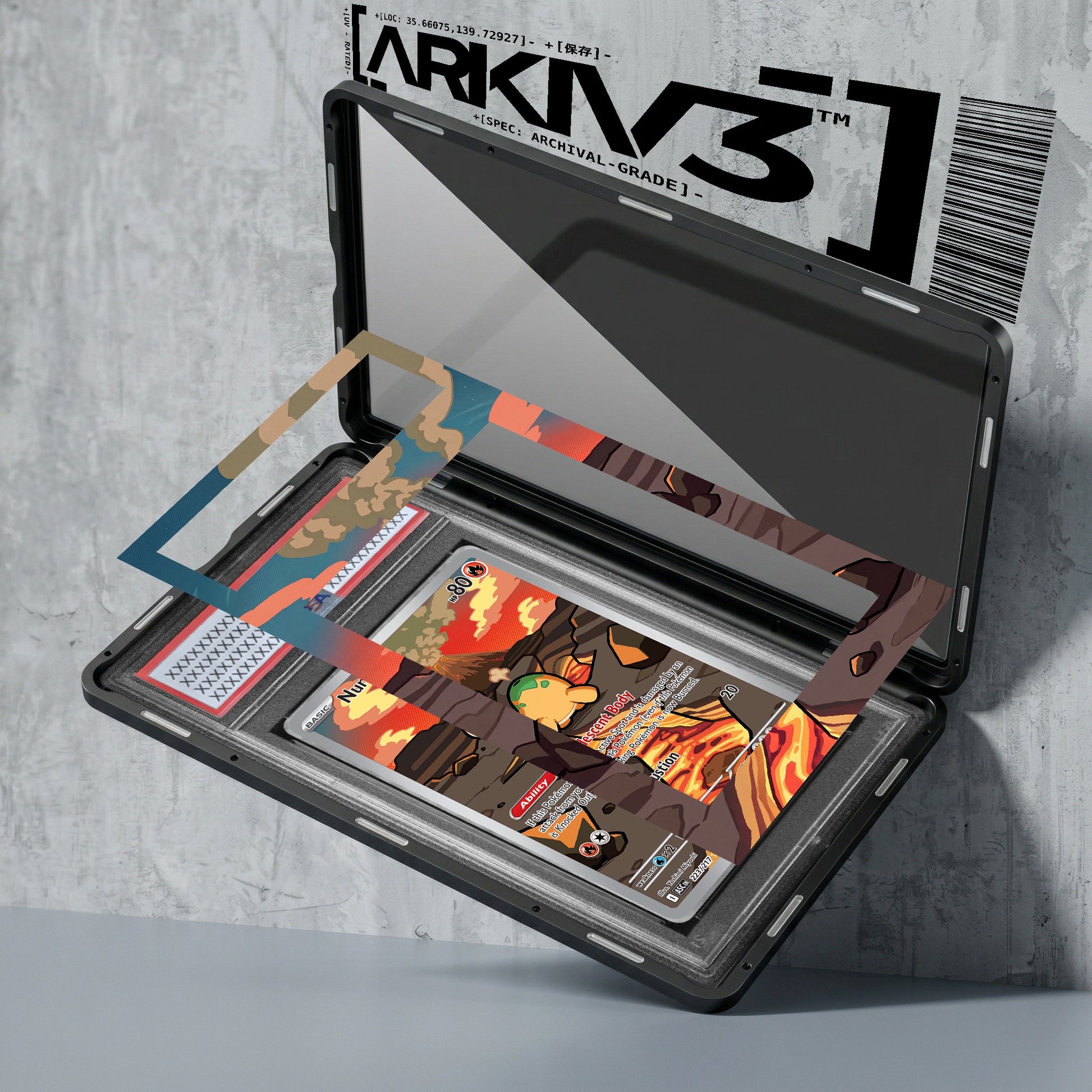 ARKIV3 PSA graded exploded mockup