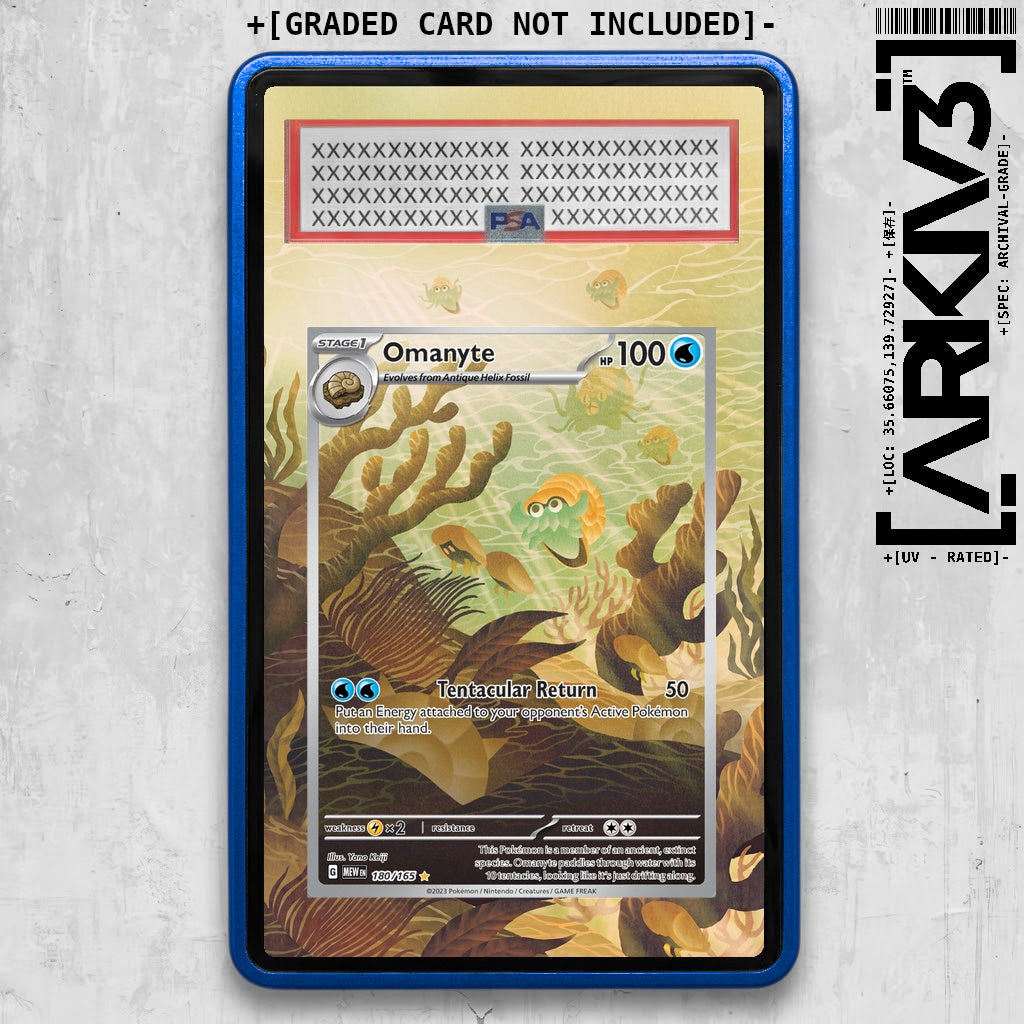[UNIT: 180/165] // Omanyte Extended Art Display Case - Graded