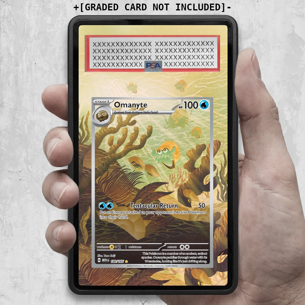 [UNIT: 180/165] // Omanyte Extended Art Display Case - Graded