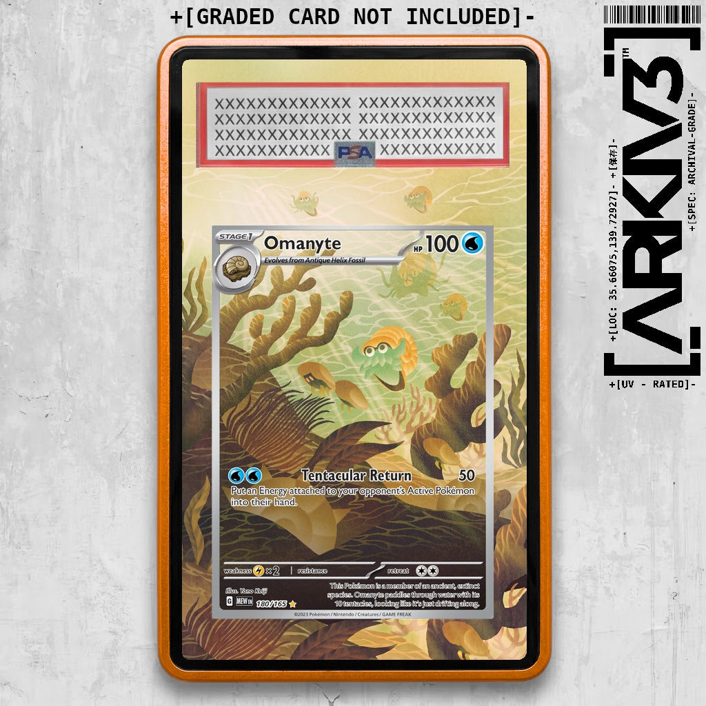 [UNIT: 180/165] // Omanyte Extended Art Display Case - Graded