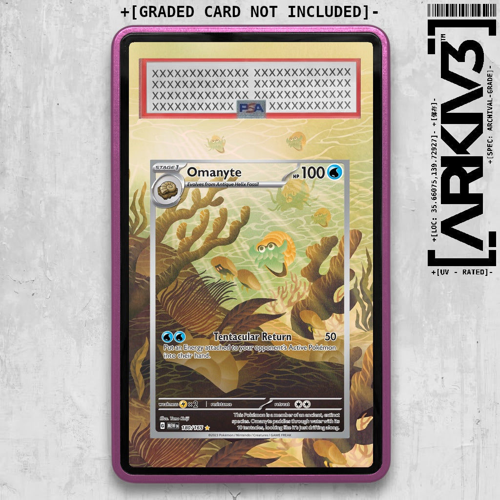 [UNIT: 180/165] // Omanyte Extended Art Display Case - Graded