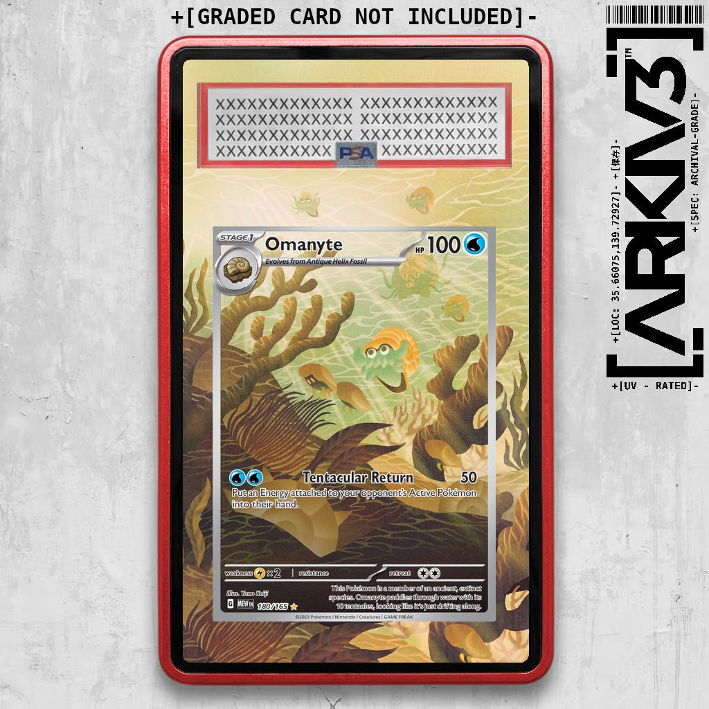 [UNIT: 180/165] // Omanyte Extended Art Display Case - Graded