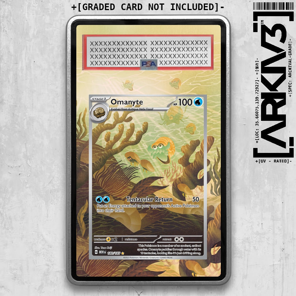 [UNIT: 180/165] // Omanyte Extended Art Display Case - Graded