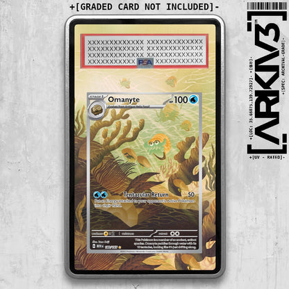 [UNIT: 180/165] // Omanyte Extended Art Display Case - Graded