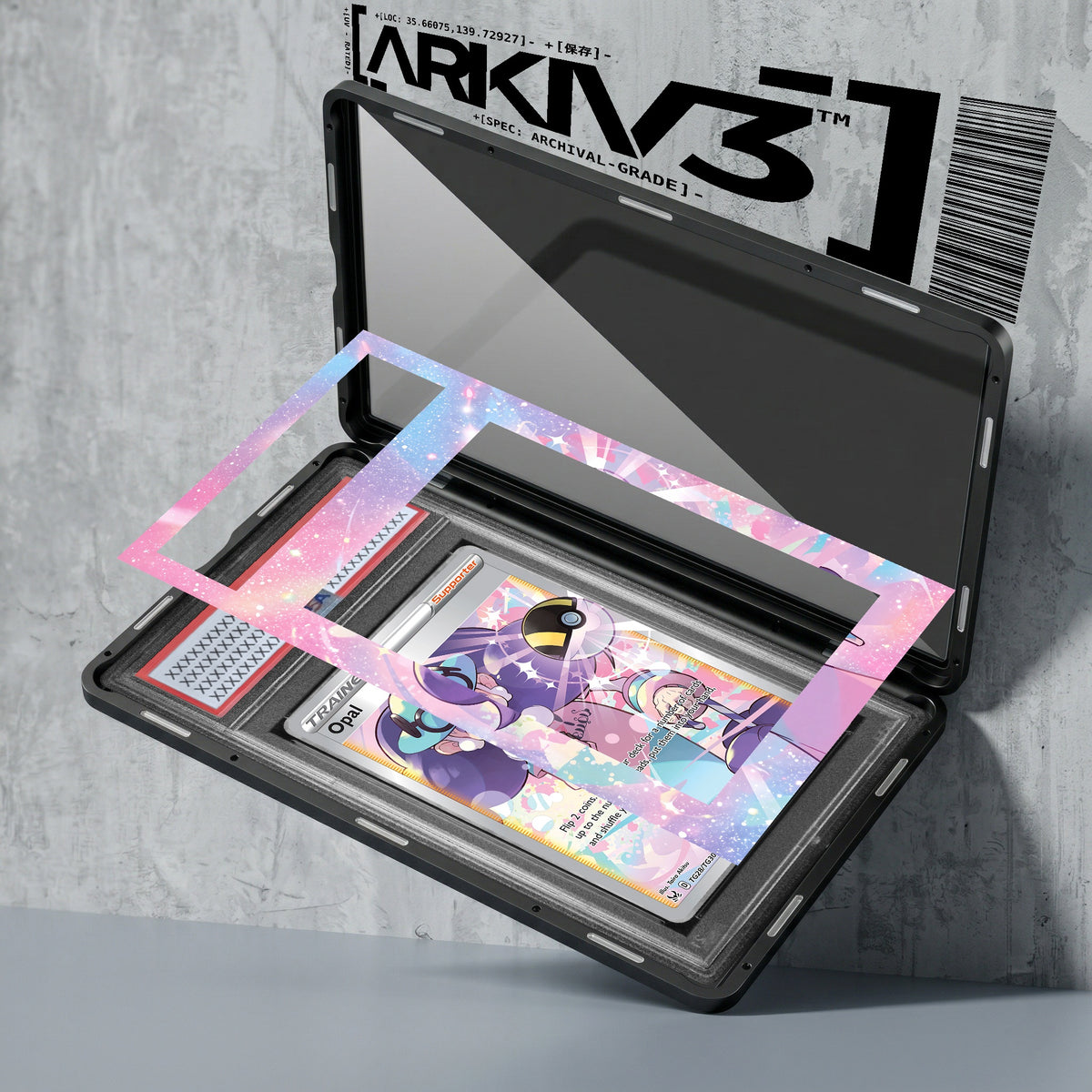 ARKIV3 PSA graded exploded mockup