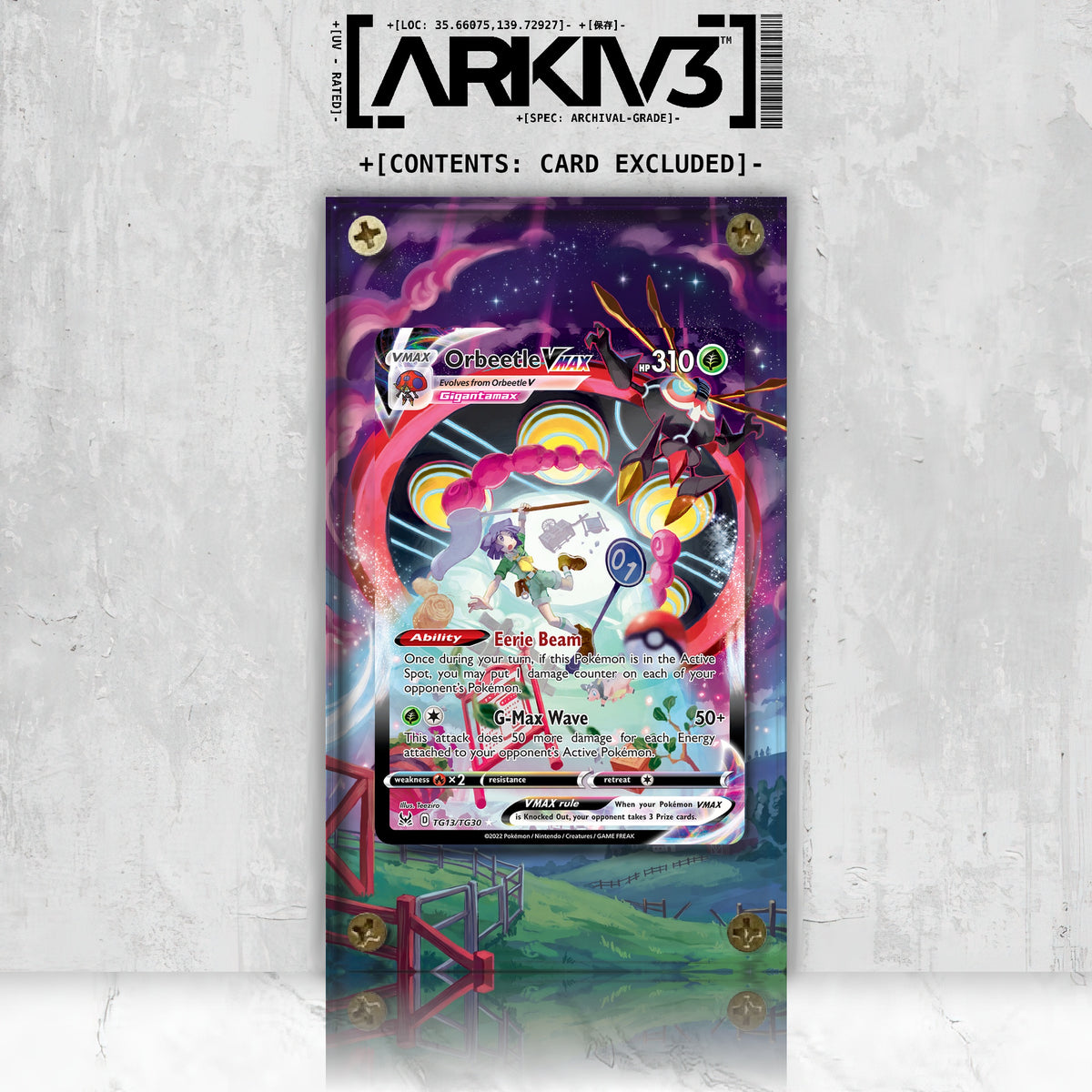 [UNIT: TG13/TG30] // Orbeetle VMAX Extended Art Display Case - Raw