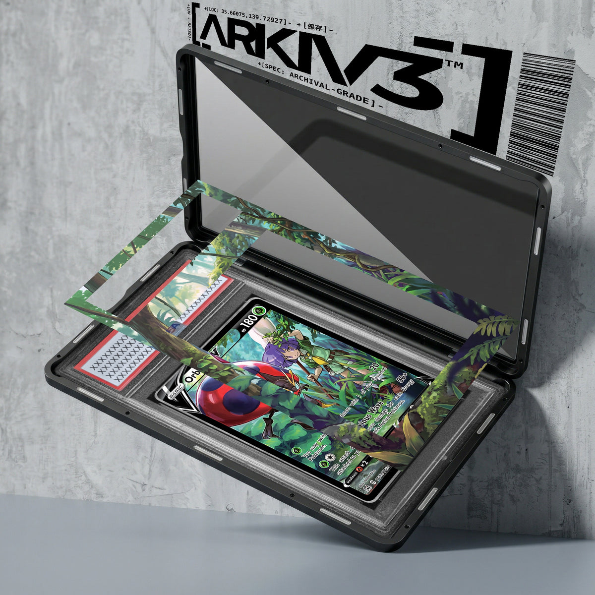 ARKIV3 PSA graded exploded mockup