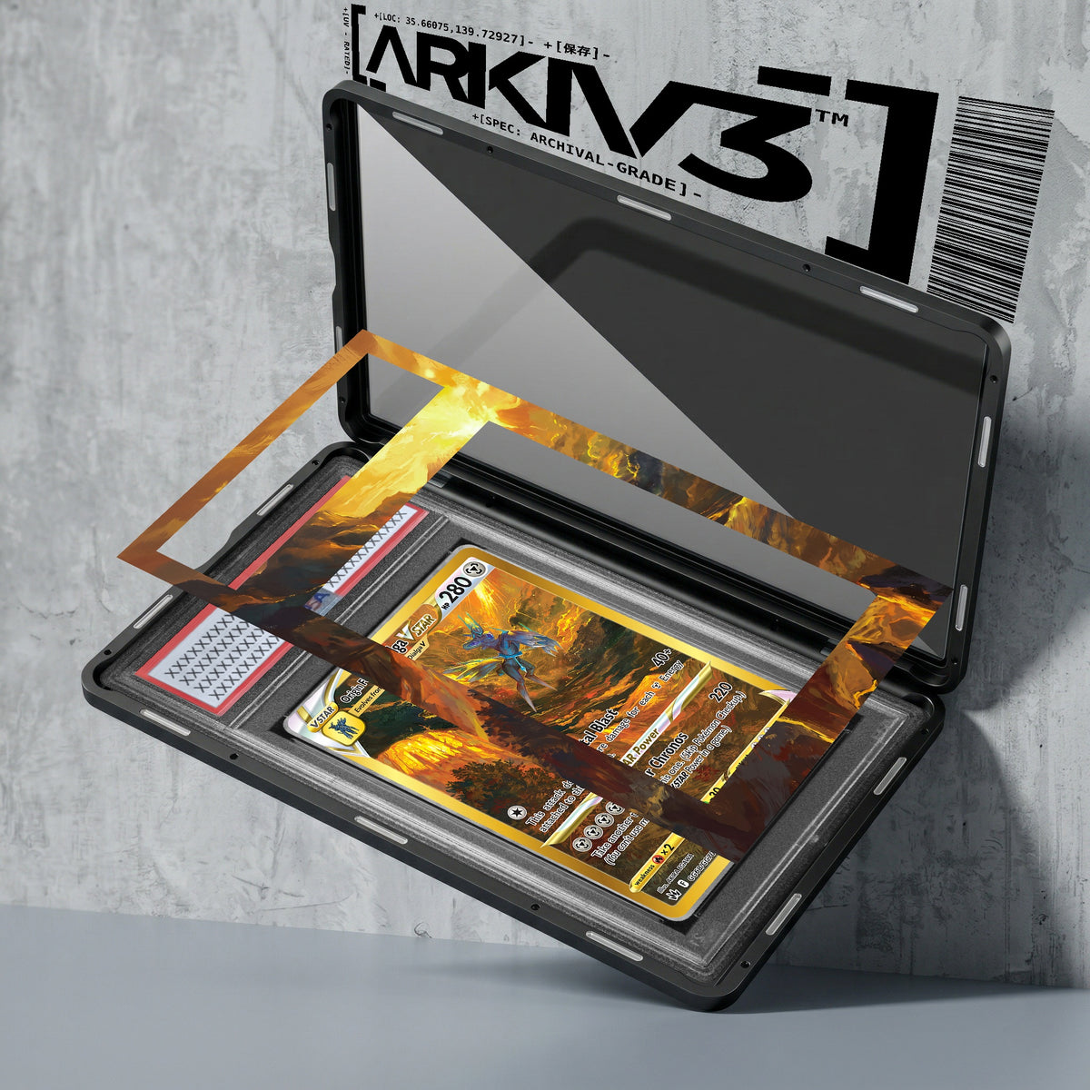 ARKIV3 PSA graded exploded mockup