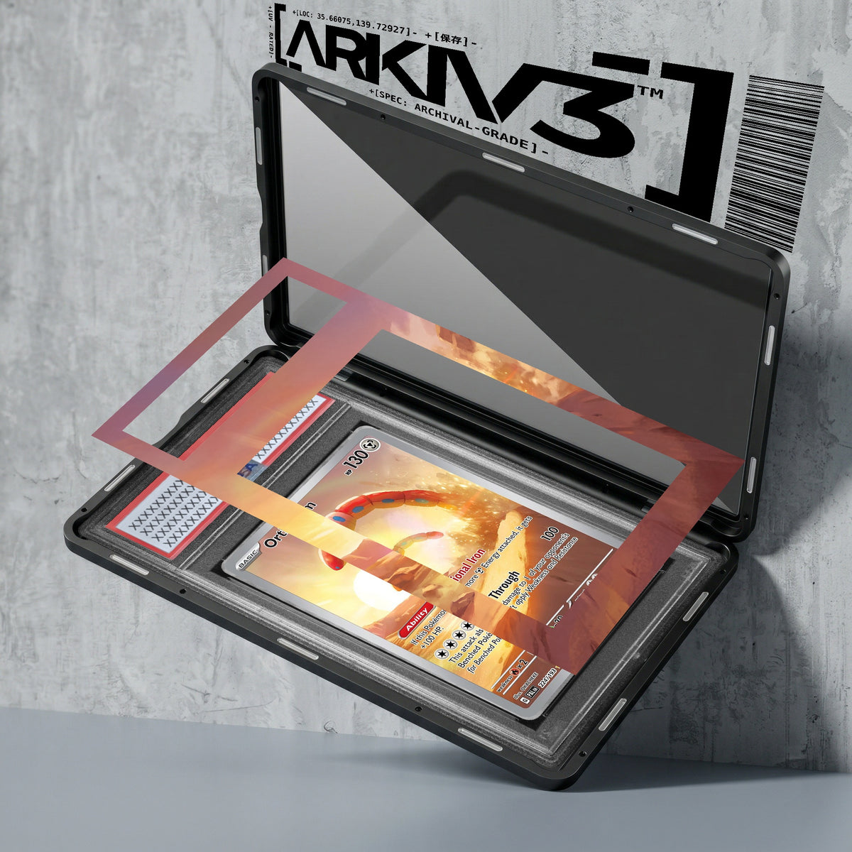 ARKIV3 PSA graded exploded mockup