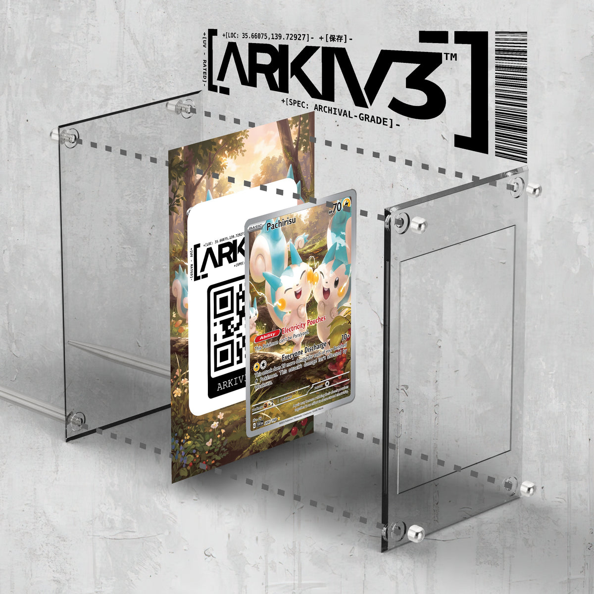 [UNIT: 208/198] // Pachirisu Extended Art Display Case - Raw