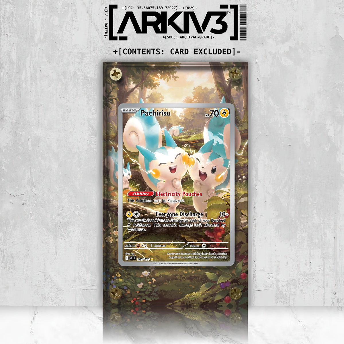 [UNIT: 208/198] // Pachirisu Extended Art Display Case - Raw