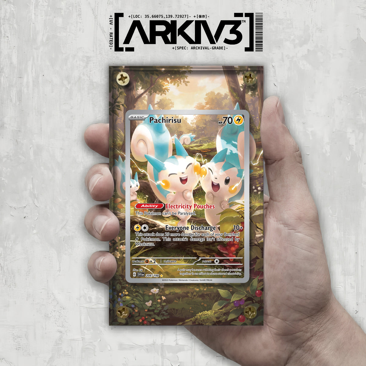 [UNIT: 208/198] // Pachirisu Extended Art Display Case - Raw