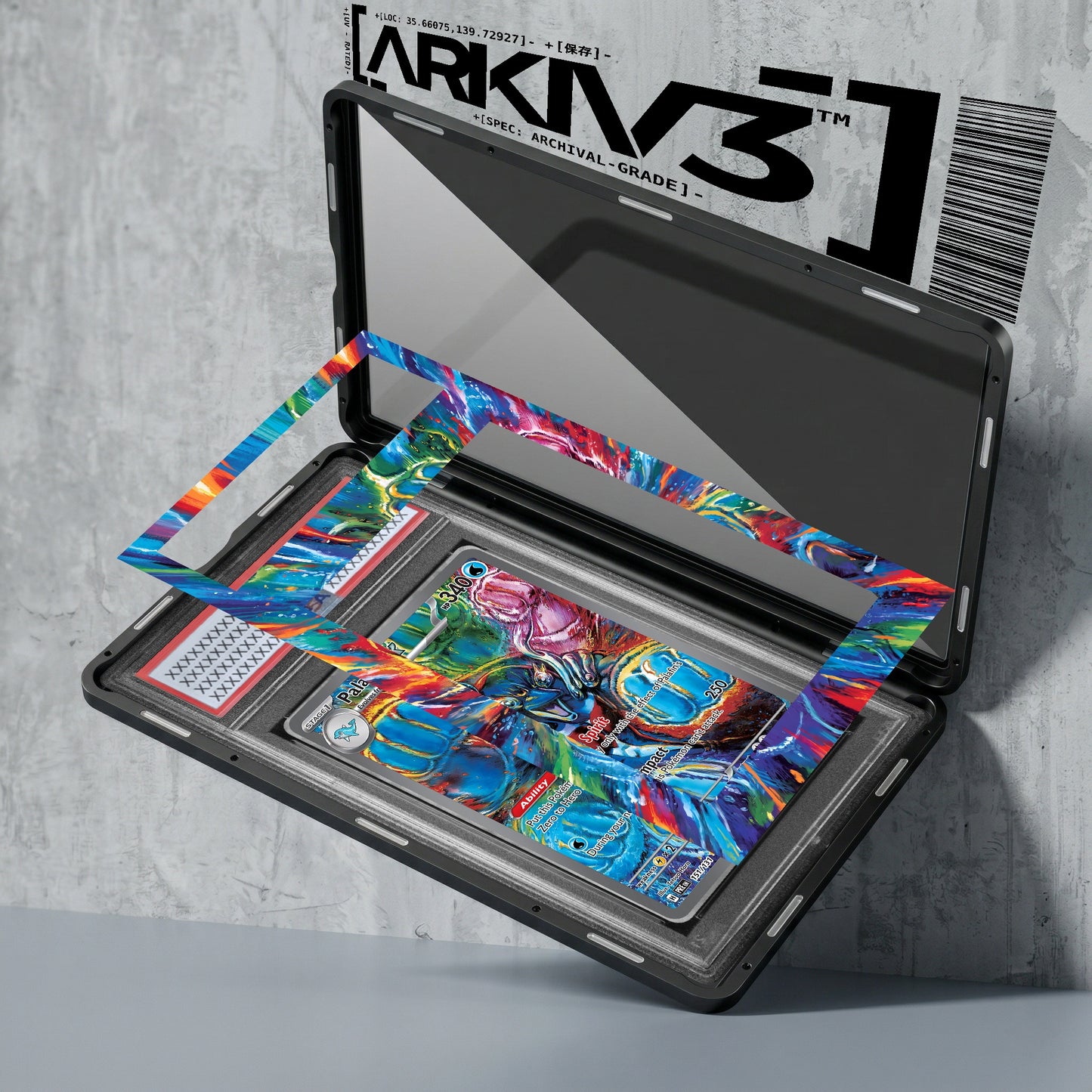 ARKIV3 PSA graded exploded mockup