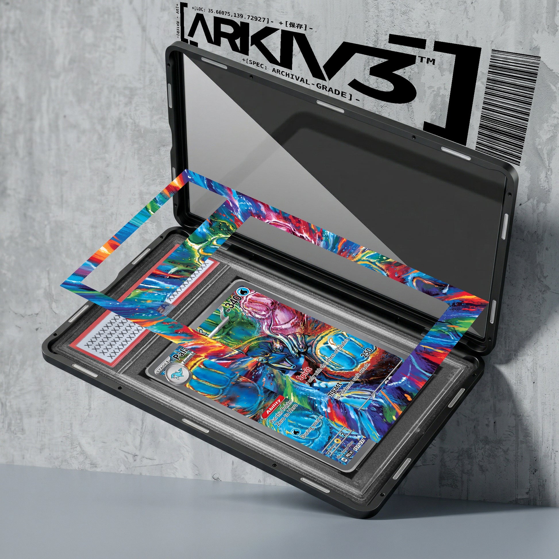 ARKIV3 PSA graded exploded mockup