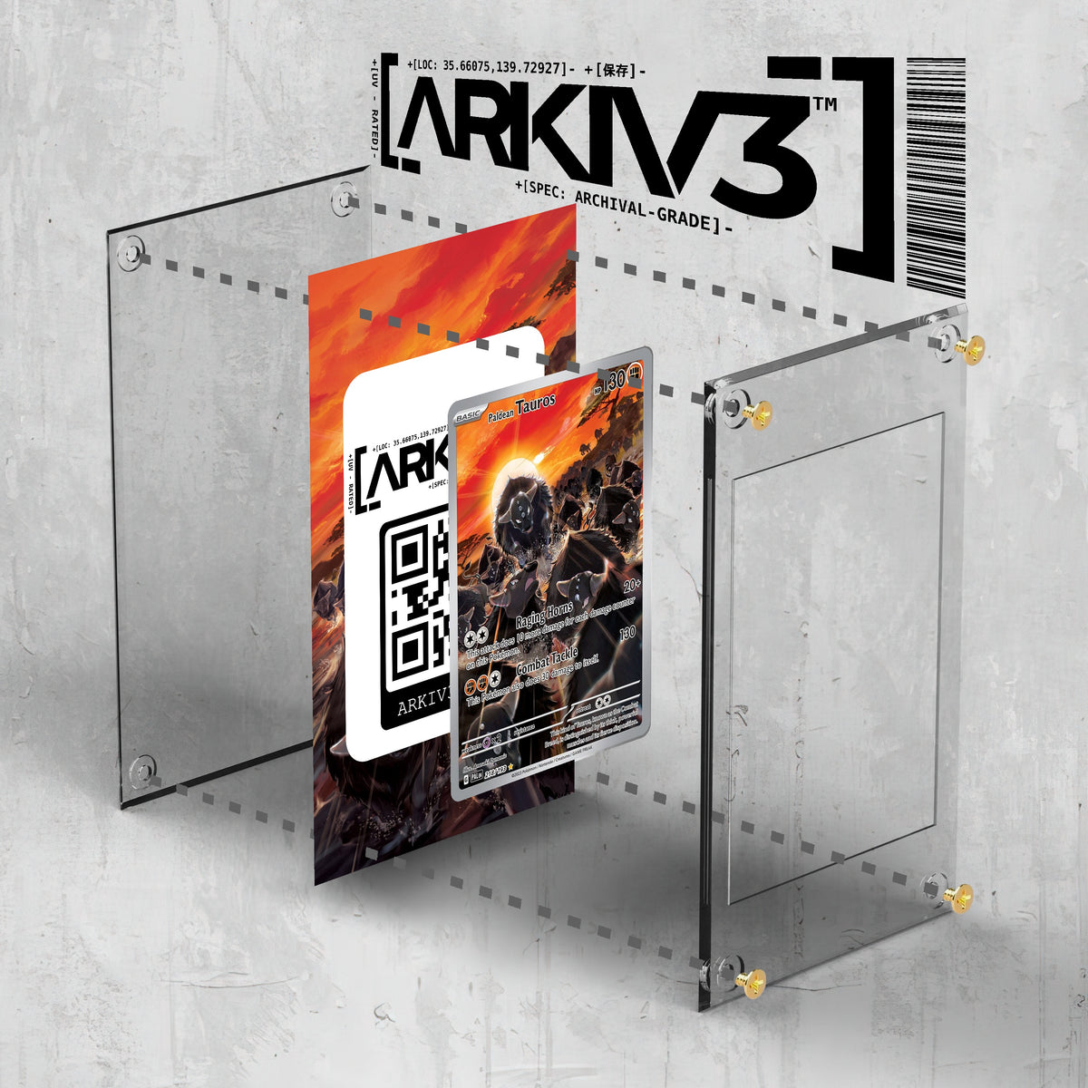 [UNIT: 218/193] // Paldean Tauros Extended Art Display Case - Raw