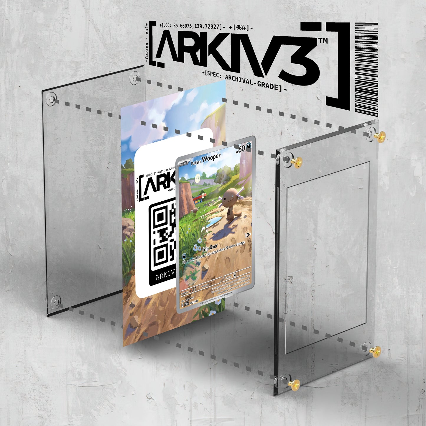 [UNIT: 102/94] // Paldean Wooper Extended Art Display Case - Raw
