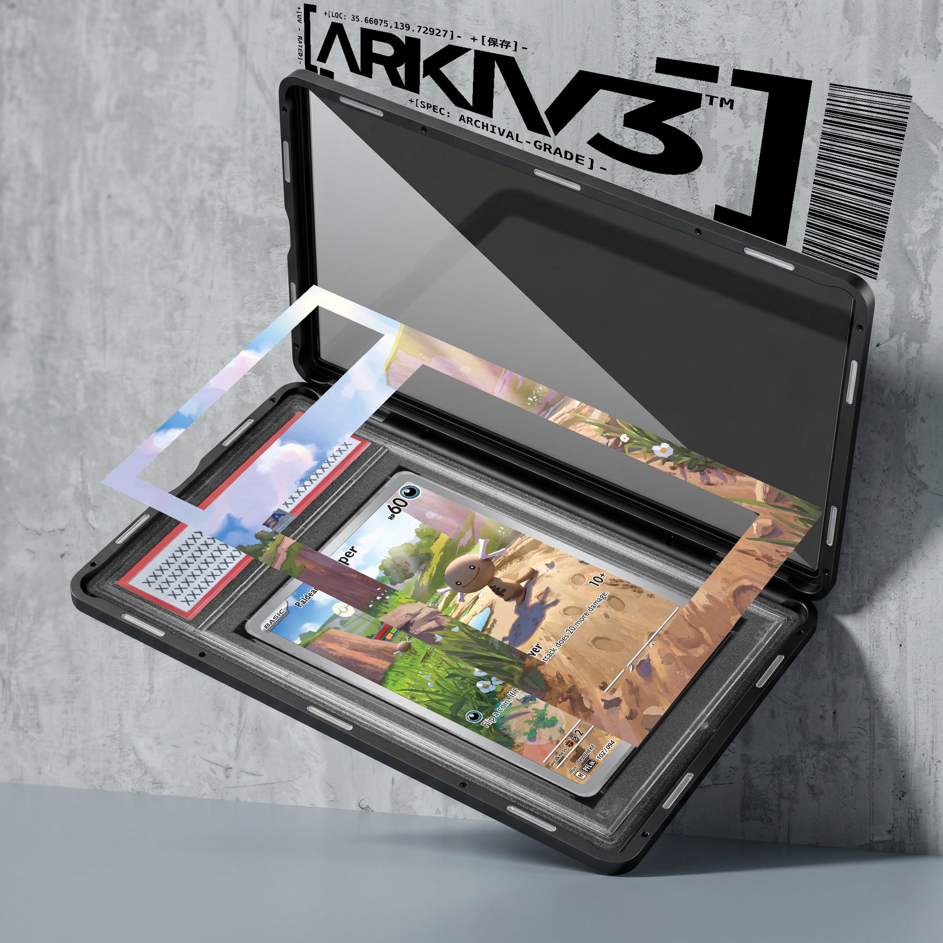 ARKIV3 PSA graded exploded mockup