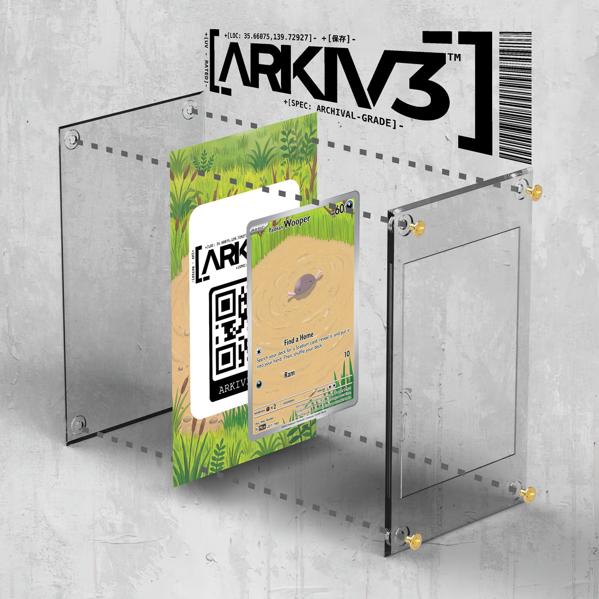 [UNIT: 221/193] // Paldean Wooper Extended Art Display Case - Raw
