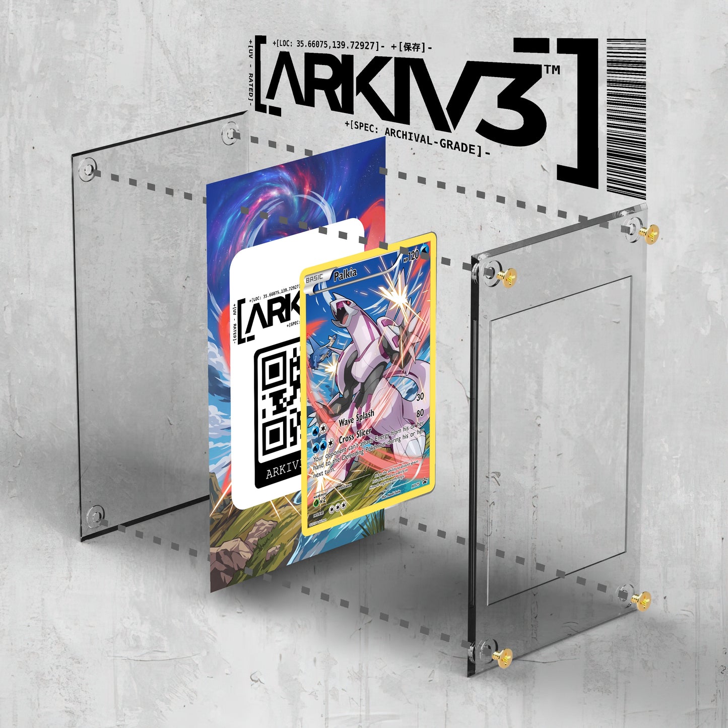 [UNIT: XY75/211] // Palkia Extended Art Display Case - Raw