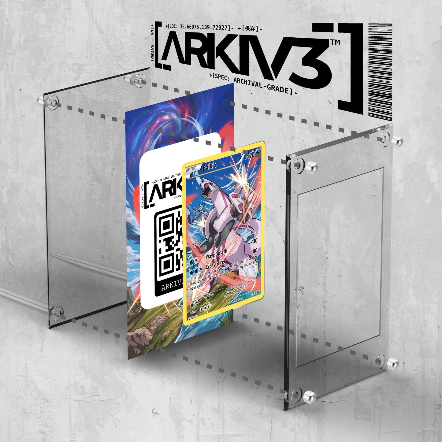 [UNIT: XY75/211] // Palkia Extended Art Display Case - Raw