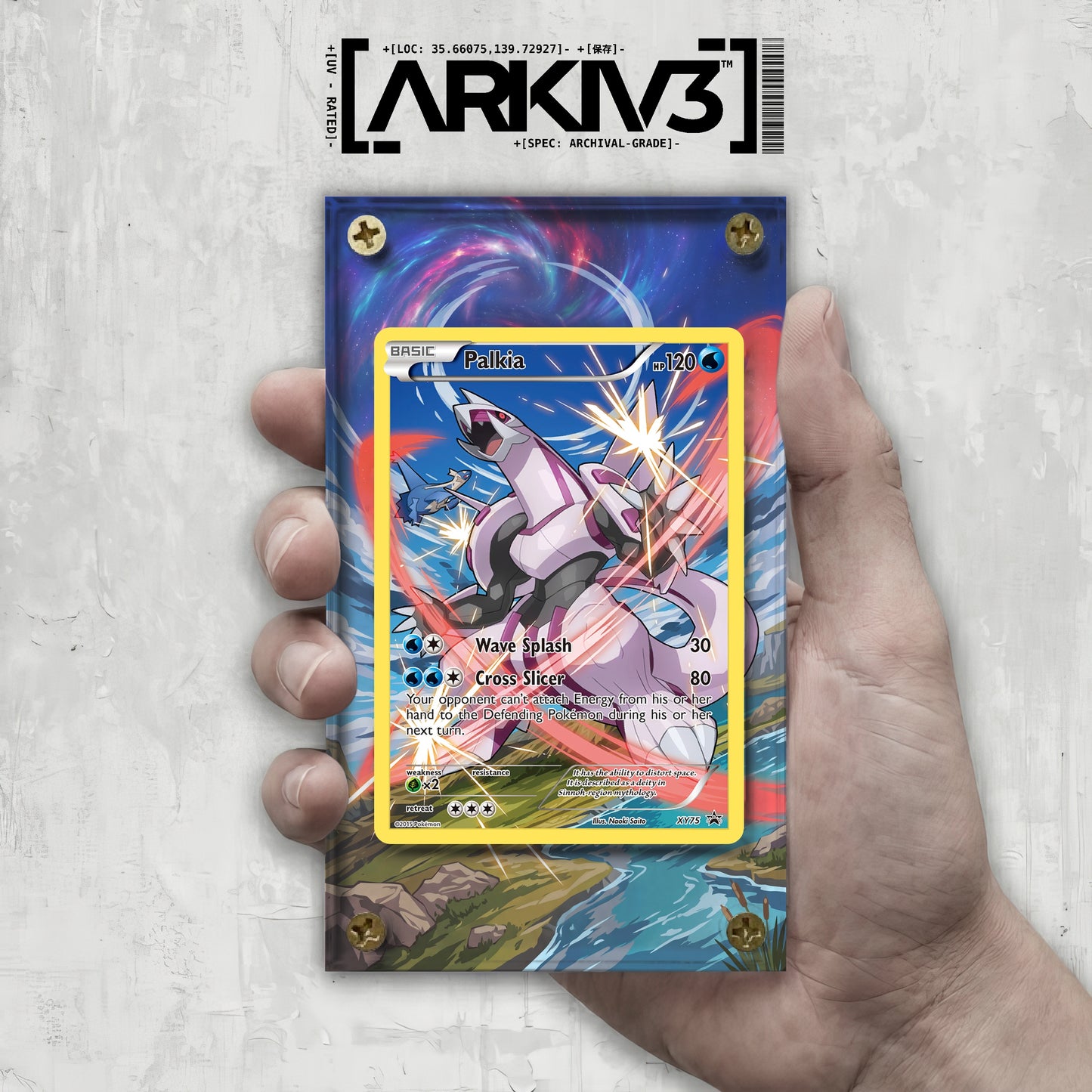 [UNIT: XY75/211] // Palkia Extended Art Display Case - Raw