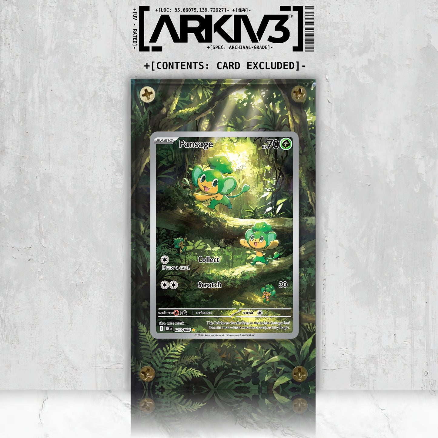 [UNIT: 89/86] // Pansage Extended Art Display Case - Raw