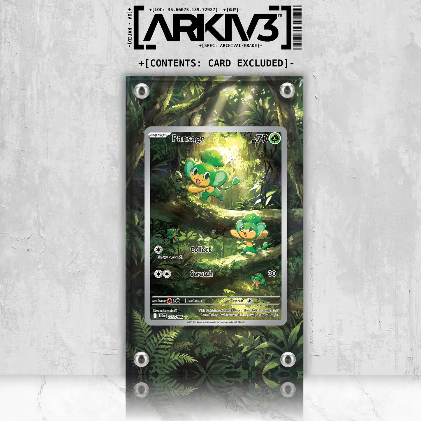 [UNIT: 89/86] // Pansage Extended Art Display Case - Raw