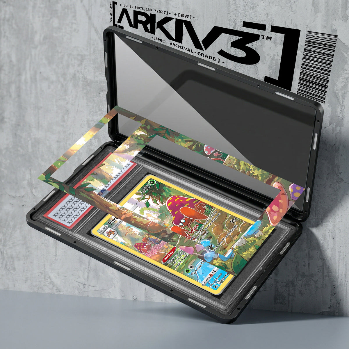 ARKIV3 PSA graded exploded mockup