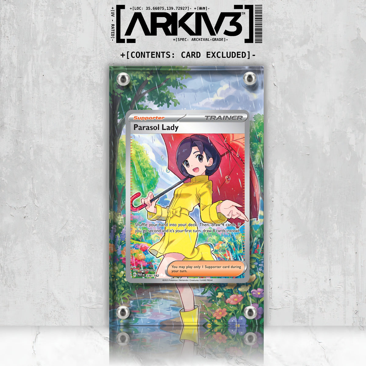 [UNIT: 238/182] // Parasol Lady Extended Art Display Case - Raw
