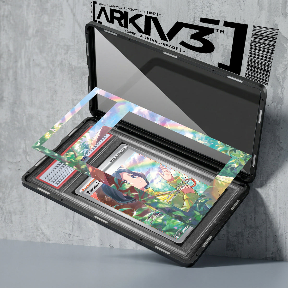 ARKIV3 PSA graded exploded mockup