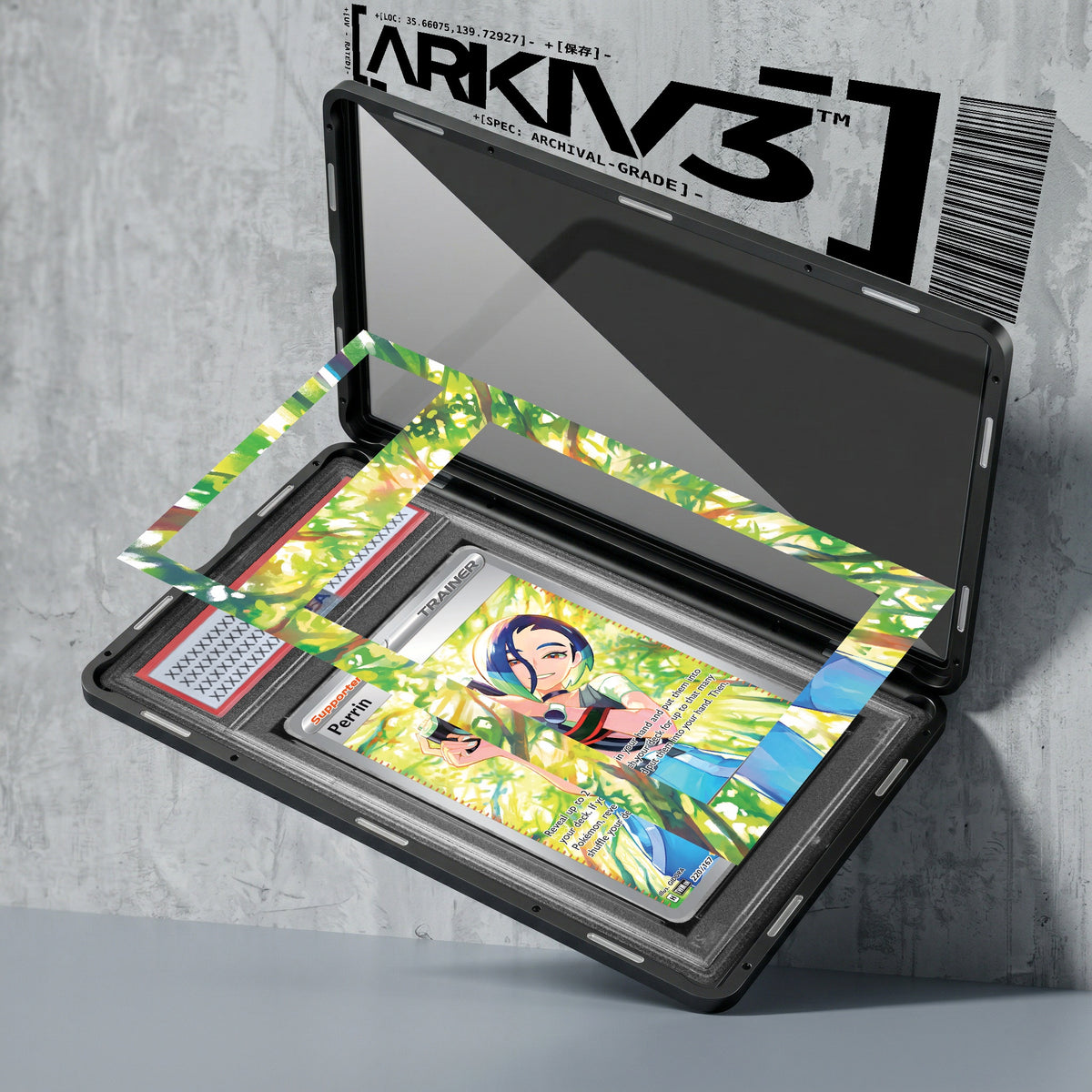 ARKIV3 PSA graded exploded mockup
