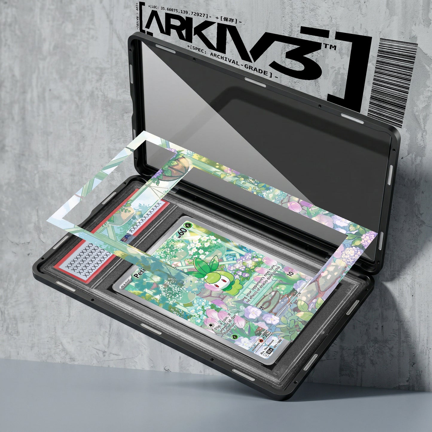 ARKIV3 PSA graded exploded mockup