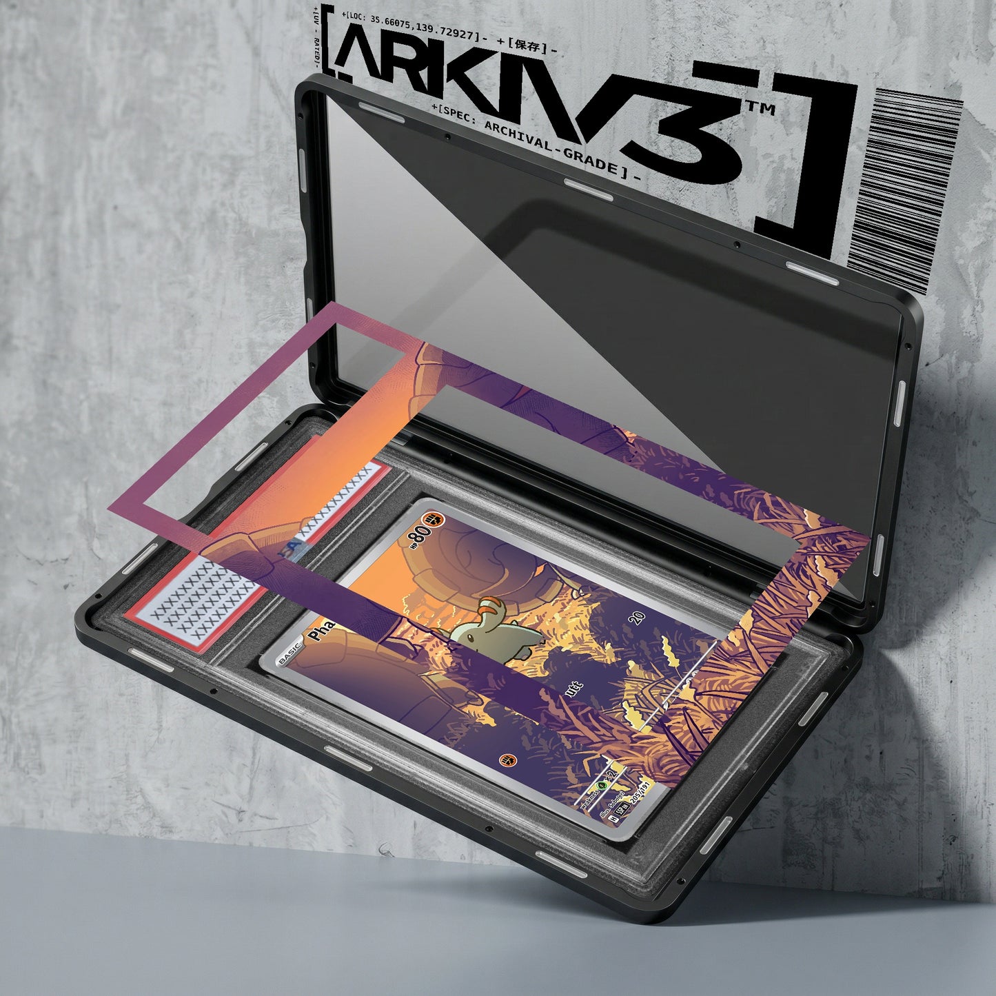 ARKIV3 PSA graded exploded mockup