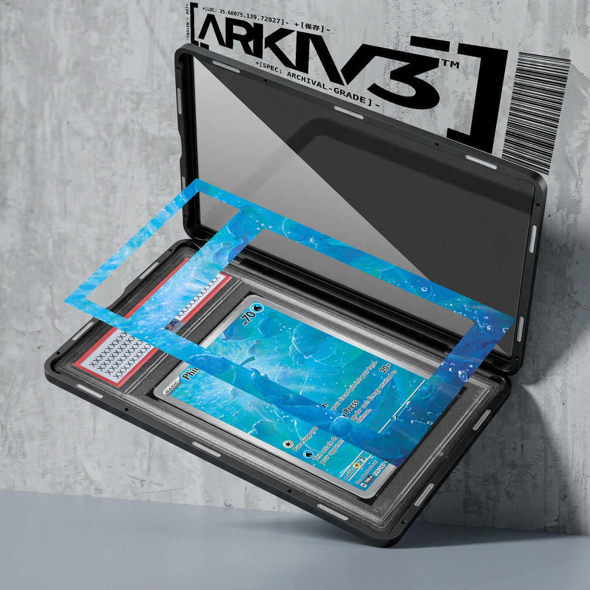 ARKIV3 PSA graded exploded mockup