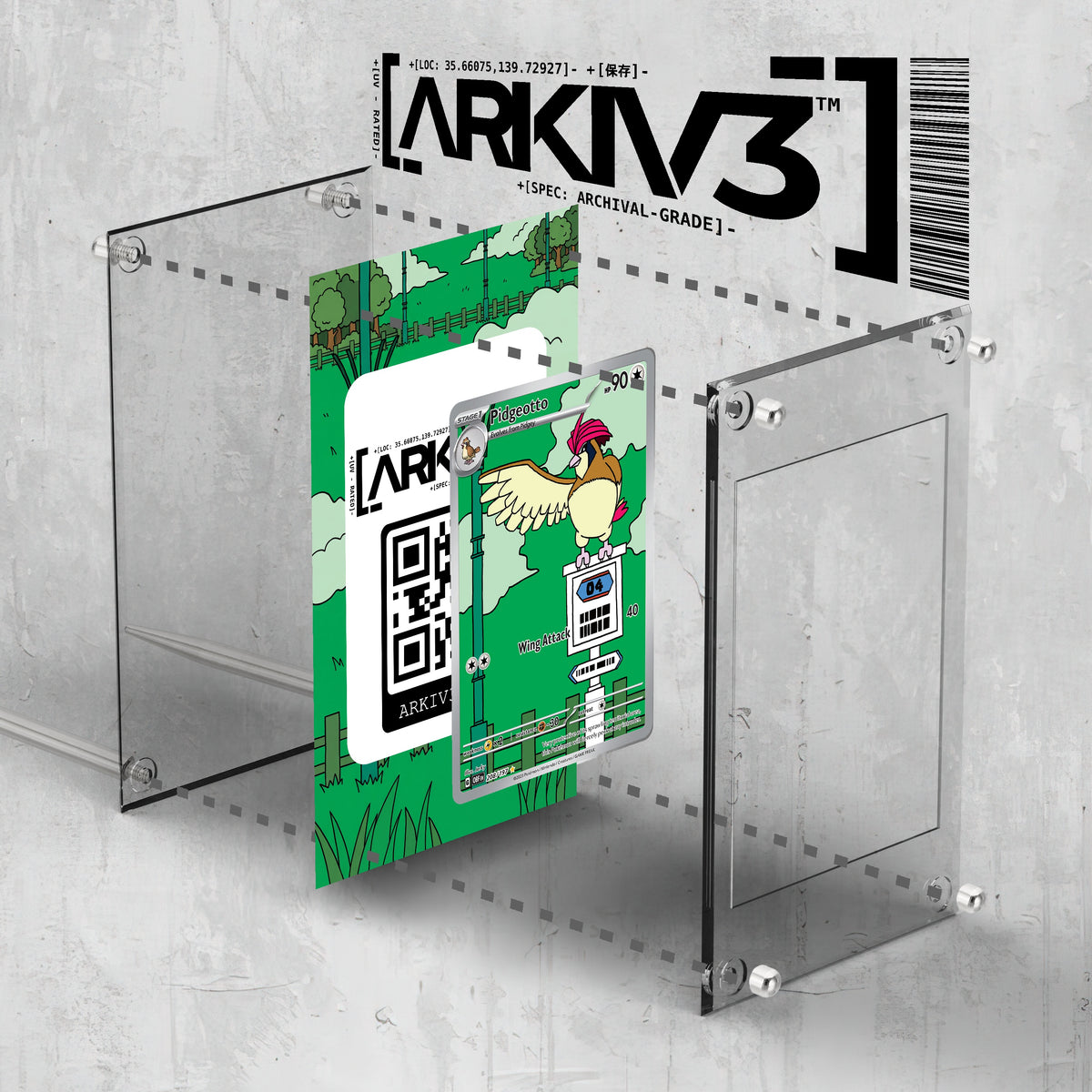 [UNIT: 208/197] // Pidgeotto Extended Art Display Case - Raw