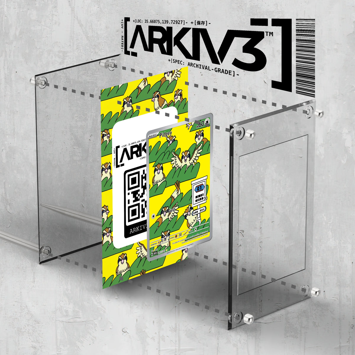 [UNIT: 207/197] // Pidgey Extended Art Display Case - Raw